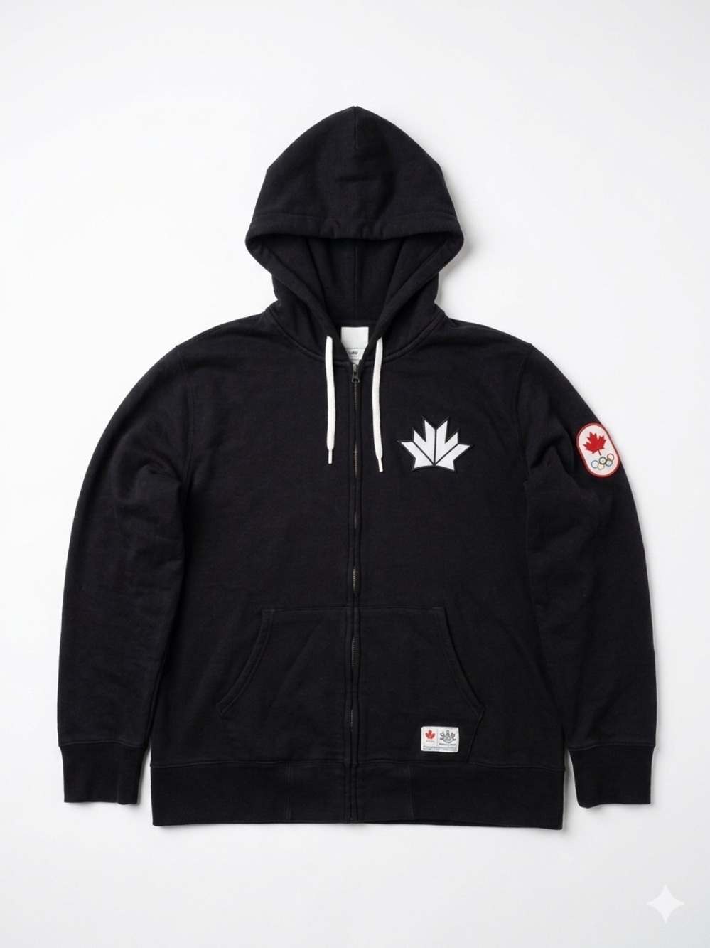 Hudson's Bay Team Canada Olympic Zip Up Hoodie | Black Large